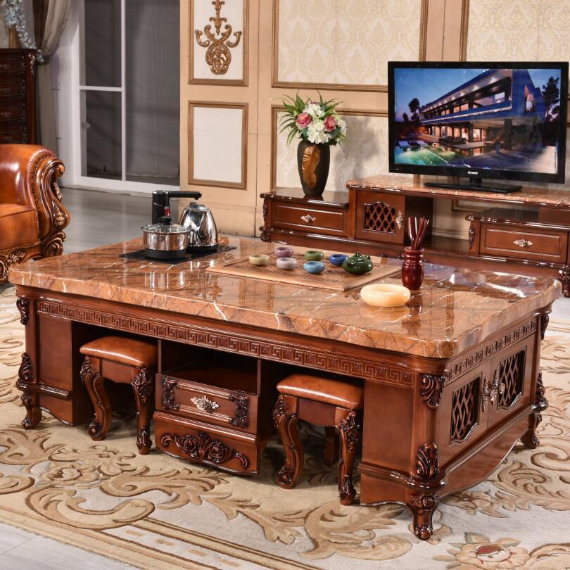 欧式大理石面功夫茶几桌