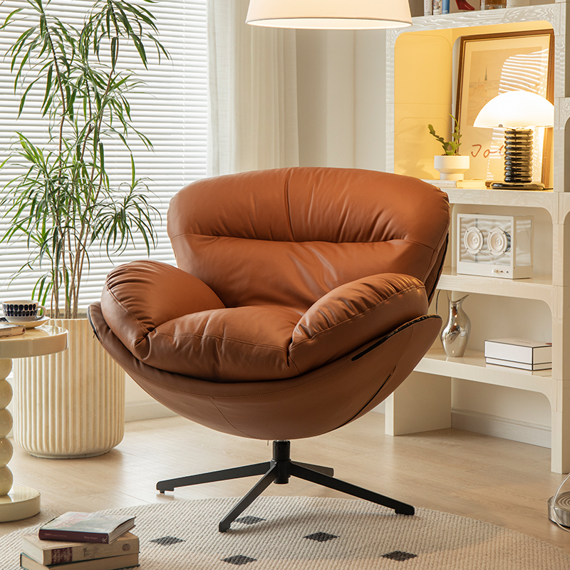 莱陌单人休闲椅设计师转椅沙发单人椅懒人沙发单椅旋转休闲沙发椅
