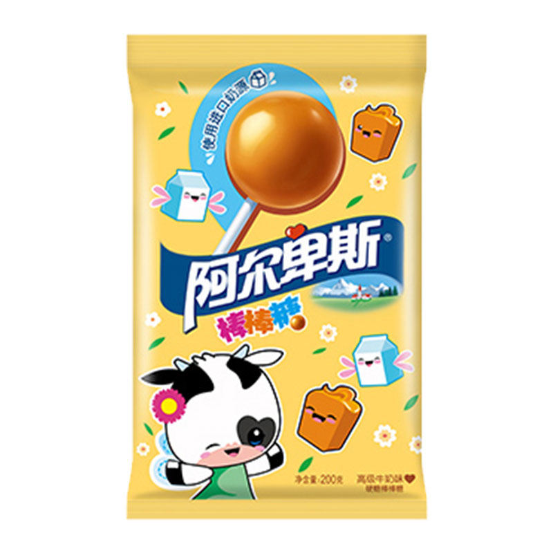 U阿尔卑斯棒棒糖高级牛奶味20支*1袋