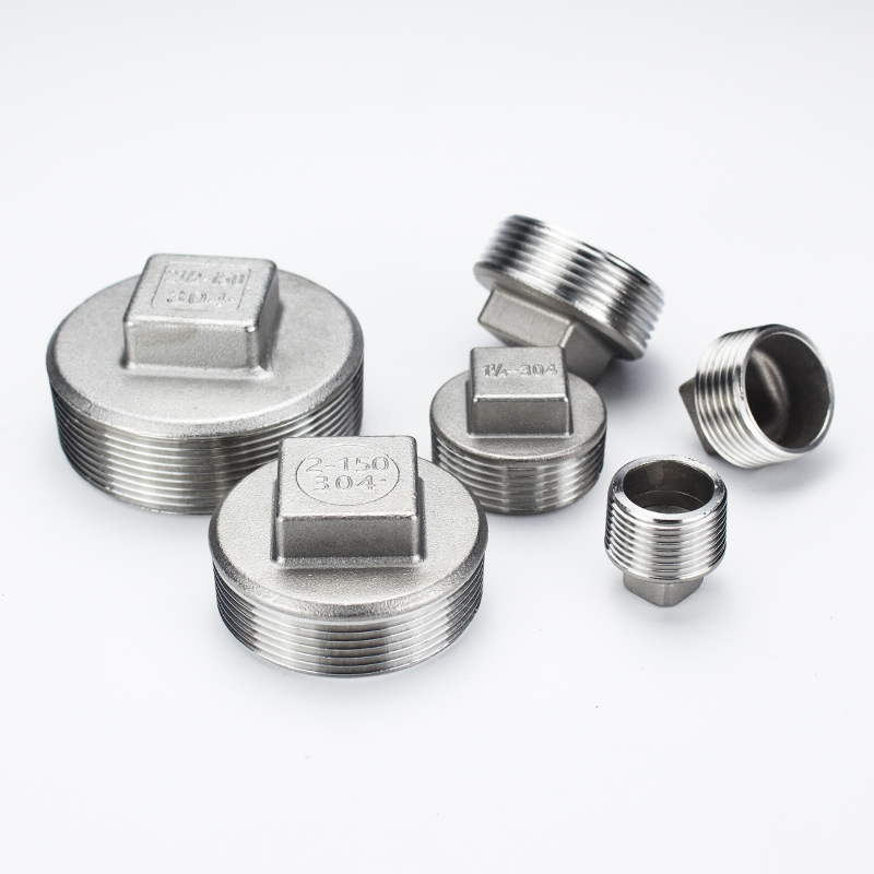 不锈钢丝口美标外四角堵