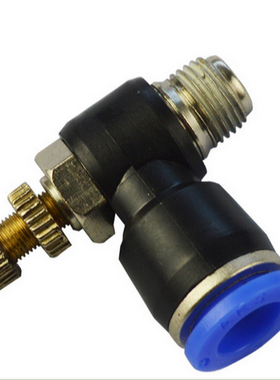 气动快速SL6-01节流阀SL8-02插管接头SL4-M5可调SL10-03/SL12-04