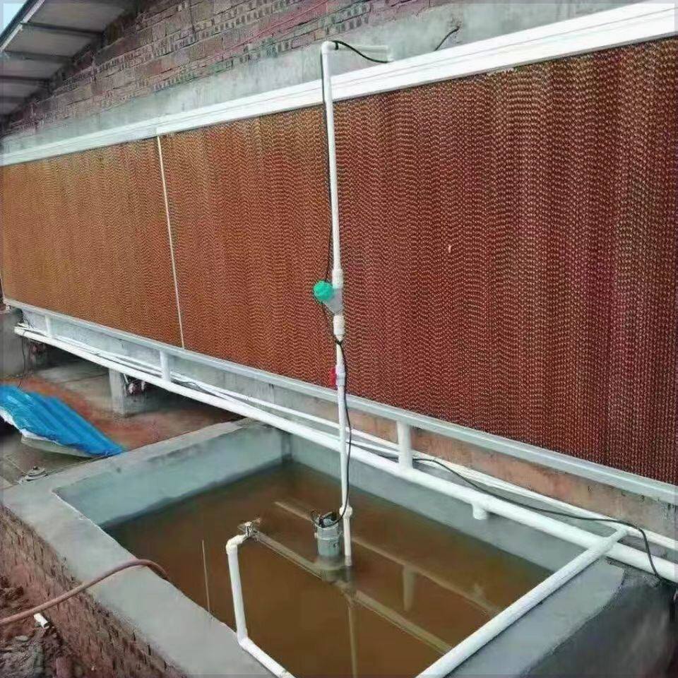 水帘墙降温湿帘纸芯养殖大棚专用风机水帘猪场鸡舍铝合金降温系统