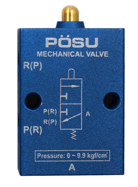 POSU气动机械阀圆柱 基本型限位V-3-1/8 GL-B5692气控行程开关