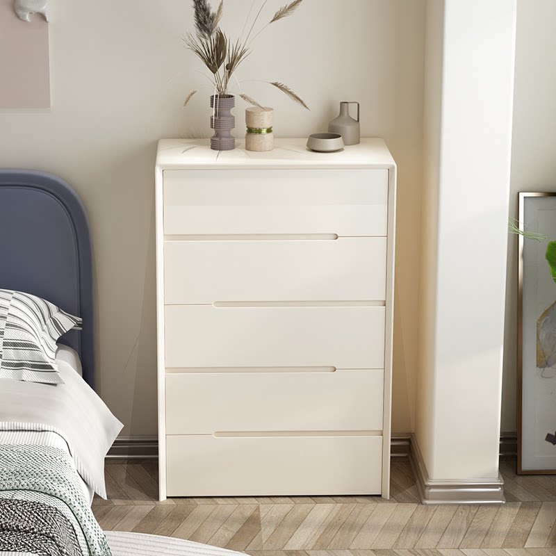 新款斗柜奶油风卧室床尾柜大容量简约收纳柜客厅靠墙抽屉柜八斗柜
