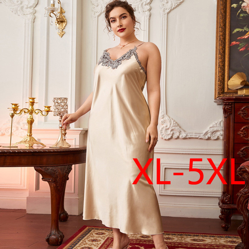 200斤胖mm仿真丝大码睡裙