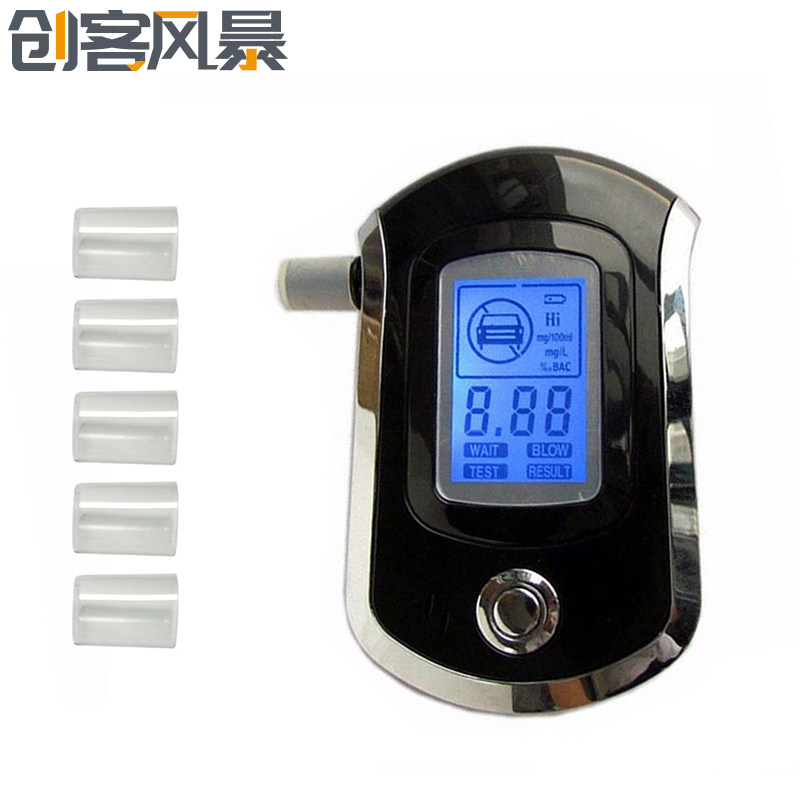 带LCD液晶显示屏 交通酒驾检车器 AT6000呼吸式数字酒精检测仪