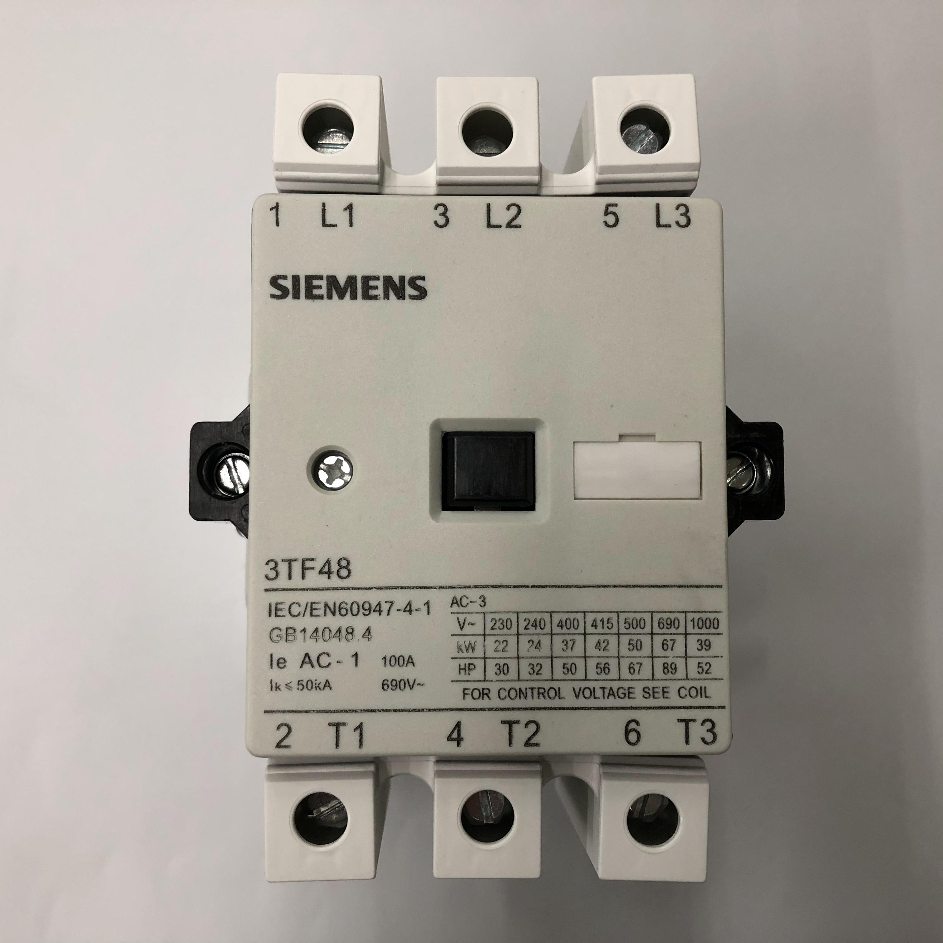 询价原装正品3TF4822-0XQ0 AC380V 50/60Hz西门子三级交流接触器