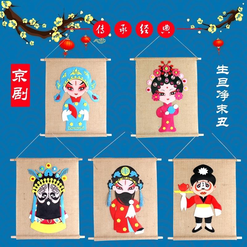中国风生旦净末丑京剧脸