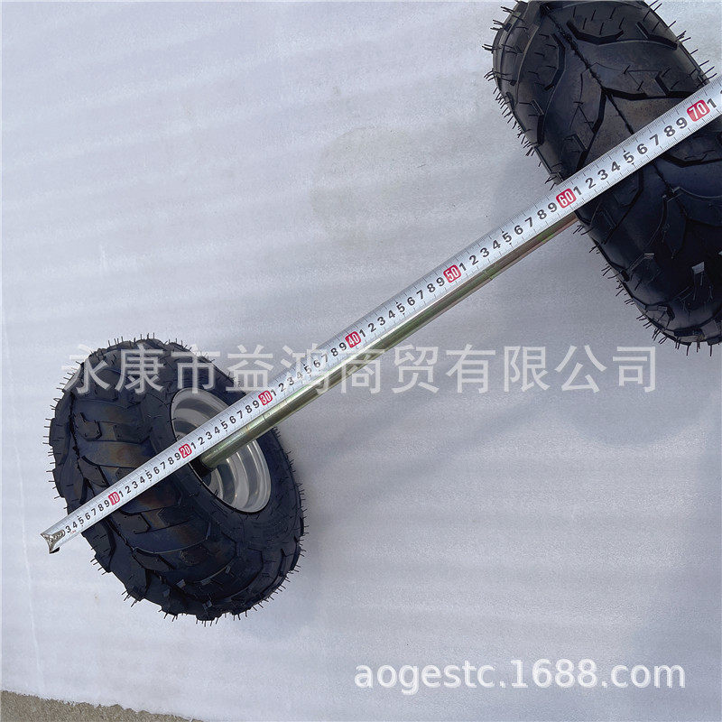 四轮卡丁车配件 改装漂移车1米后轴后桥总成 145/70-6寸越野轮胎
