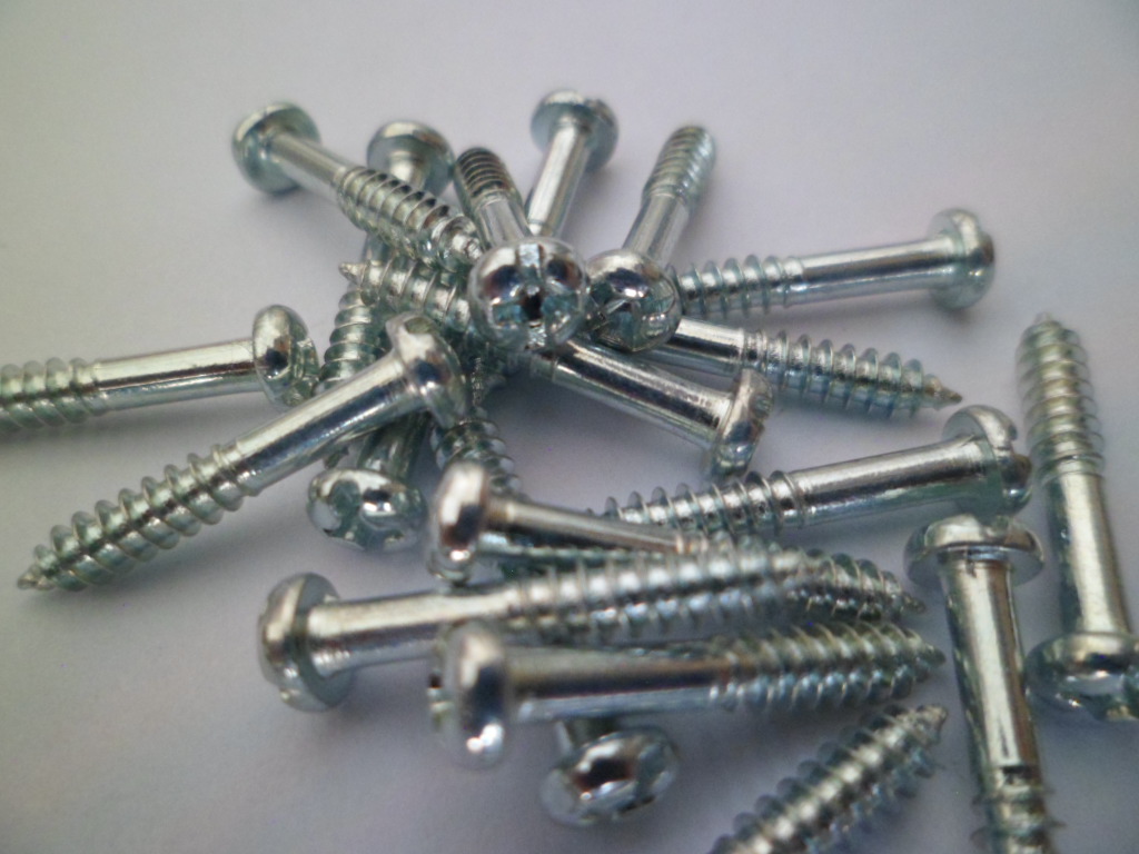 紧固件螺钉圆头半牙镀锌