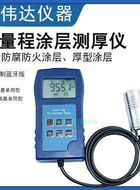 东儒DR3000/5000S大量程干膜测厚仪膜厚计涂层厚度DR6000S/9000S