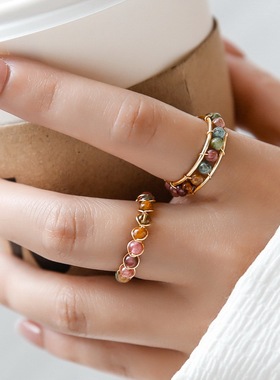 小众轻奢戒指指环开口女