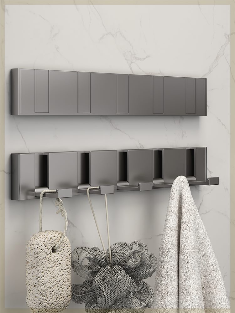 日本ZP浴室挂钩架家用免打孔壁挂玄关门后挂衣钩卫生间挂钩衣服架