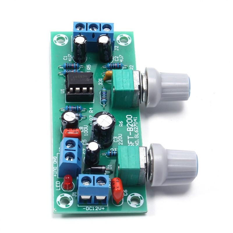 单电源10-24V超重低音炮前级板 前置成品板 低通滤波板 非功放板