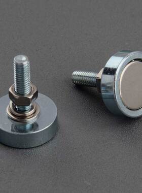 防摔碎圆形强磁铁底座M456螺杆LED灯面板传感器固定改造永磁吸盘