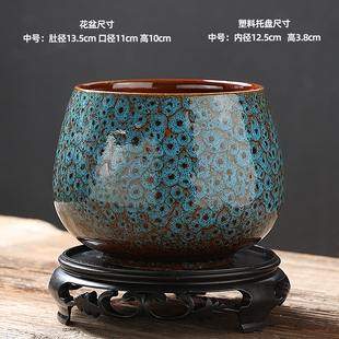 碗莲睡莲铜钱草绿萝水培花瓶陶瓷水养富贵竹花盆器皿专用盆缸笔筒