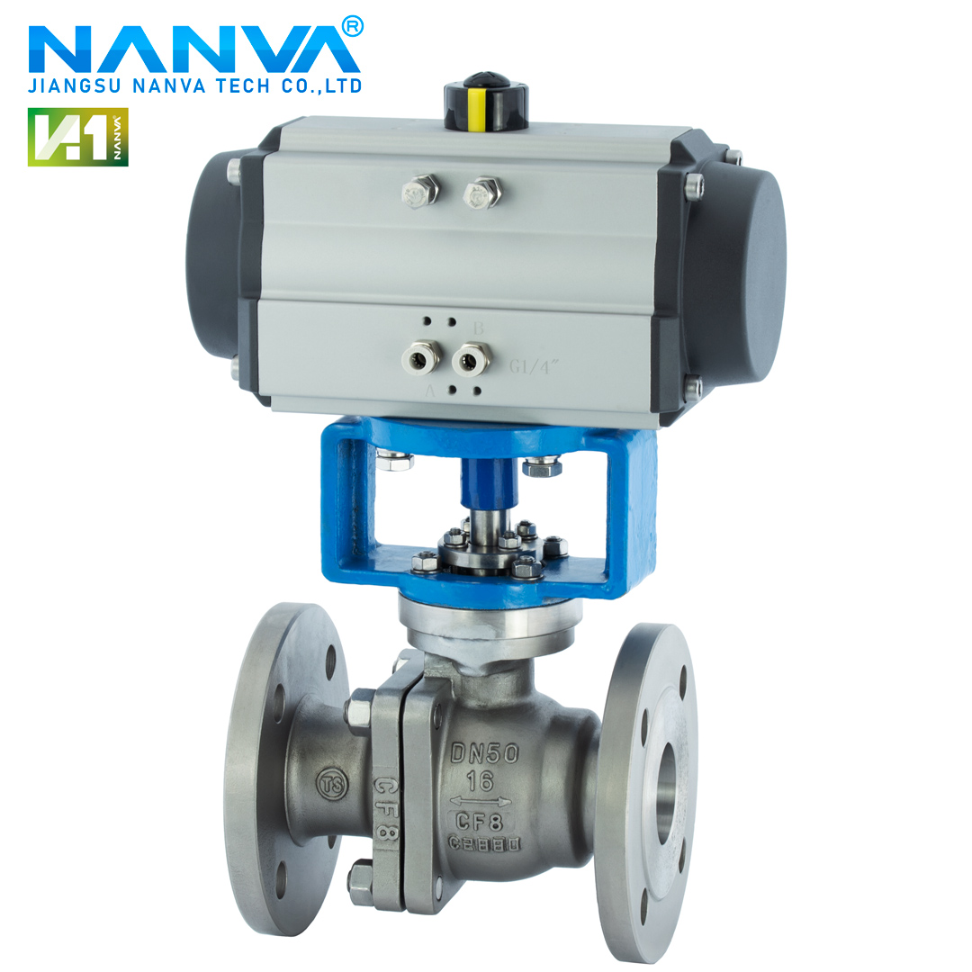 南阀气动不锈钢法兰球硬