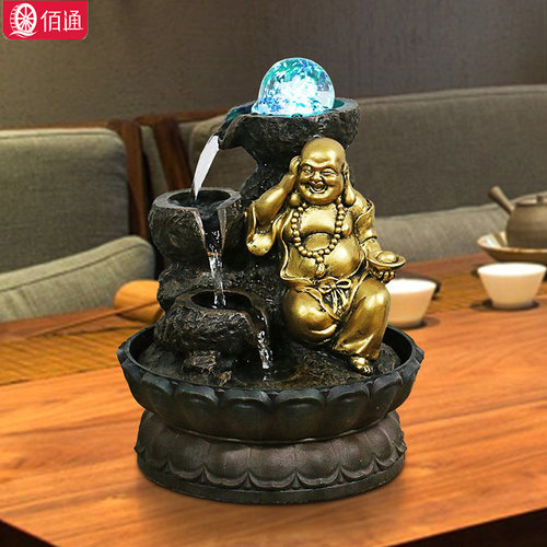 新中式弥勒佛流水喷泉招
