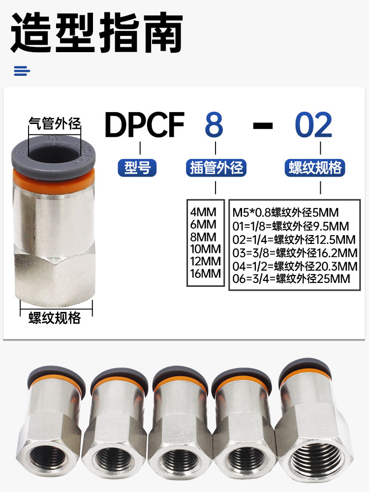 气动快速接头内螺纹直通