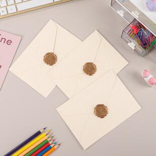 信封信纸套装高级感情书手写信生日贺卡信封袋简约浪漫火漆蜡印章