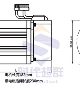 1KW 伺服电机套装 交流220VAC 4n.m 高速伺服电机90AEA10025-SC3