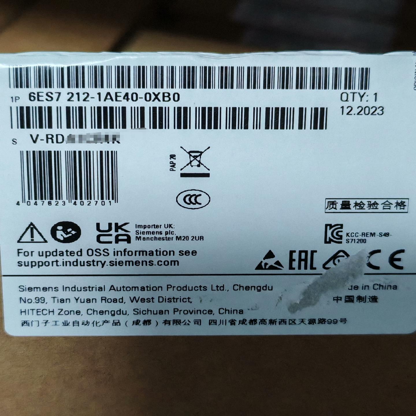 【工控数码】西门子6ES7212-1AE40-0XB0议价