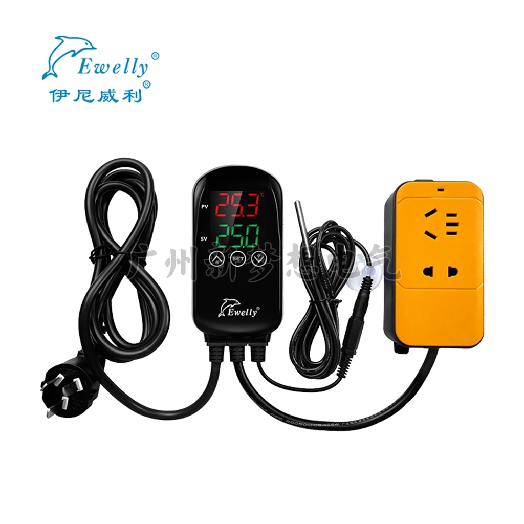 伊尼威利EW-H201-3养龟鱼缸龟箱加热控制电子数显温控器EW-H201A
