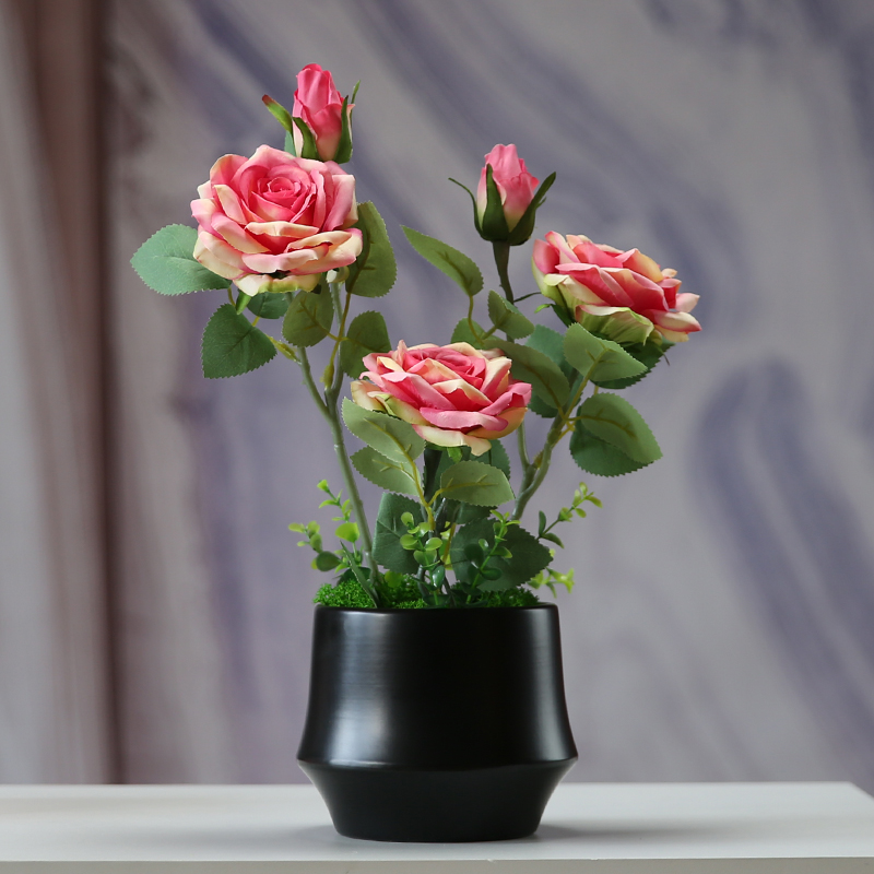 玫瑰花办公室装饰品飘窗