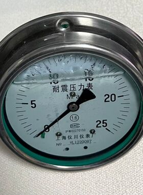 YN-100ZQ-BF轴向带前边不锈钢耐震防腐压力表100MM25MPAG1/4仪川