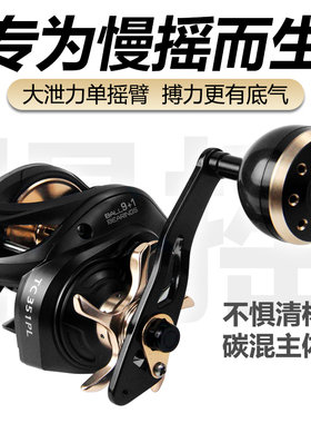 路亚线专用主线水滴轮单买海钓远投防炸线打黑专用深海慢摇铁板轮
