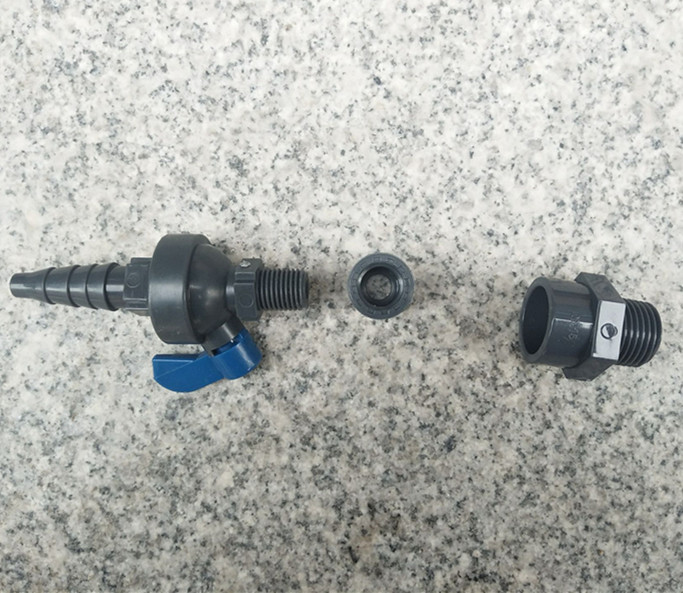 国标UPVC取样阀 PVC取水阀实验室外螺纹DN15DN20考克阀外丝4分6分