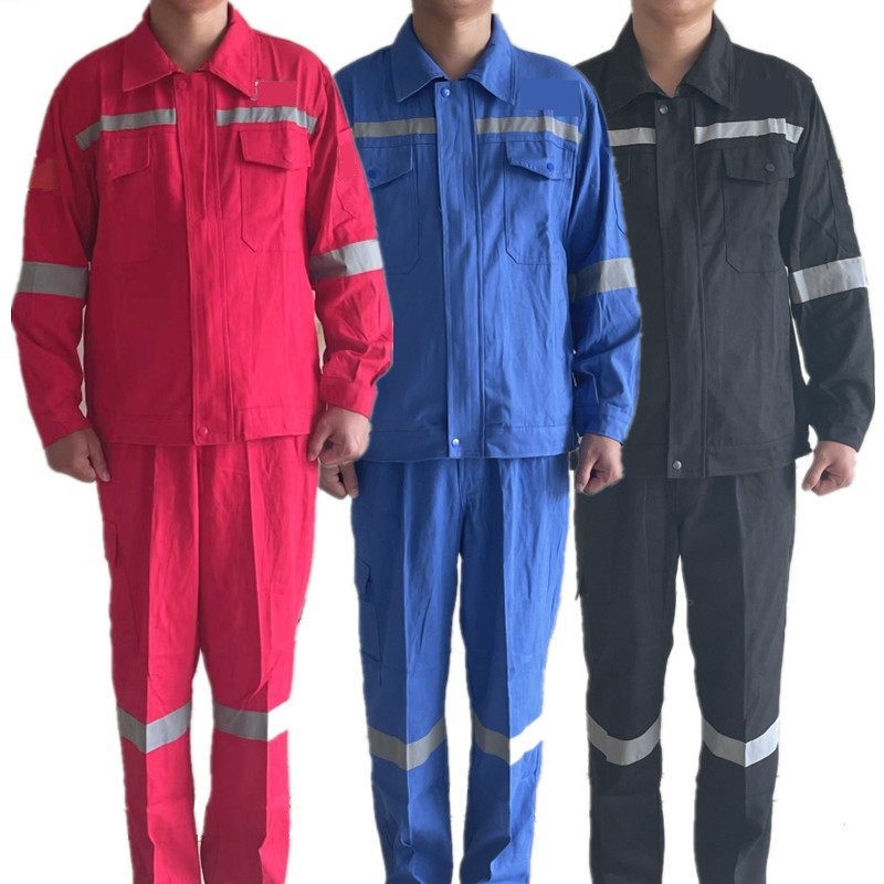 纯棉工作服男套装上衣中