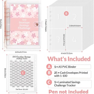 floral money saving Challenge cash saving book 100天儲錢挑戰