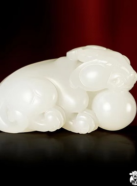 【御府】新疆和田白玉籽料 把件 貔貅 60.2克