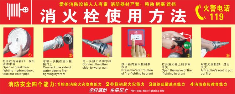 验厂中英文消火栓使用方