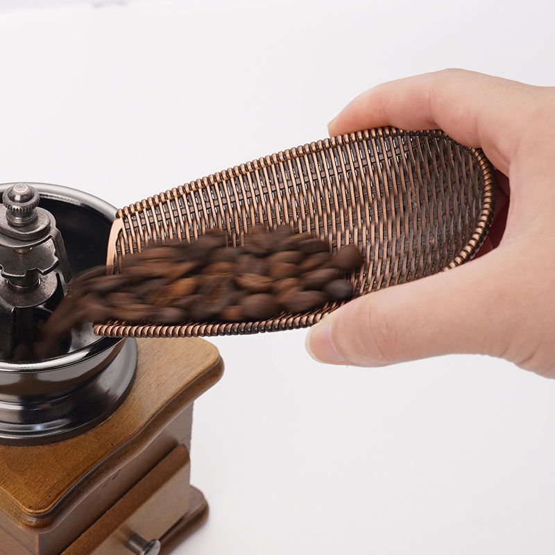 复古不锈钢咖啡豆盘测样