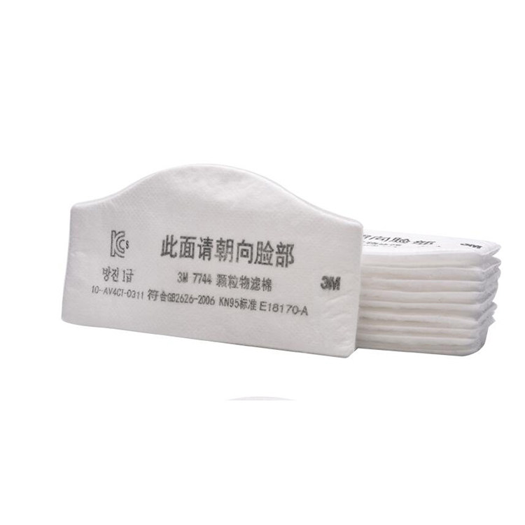 3M7744活性炭过滤棉可搭配7772防尘面具矿山铸造金属打磨化工用