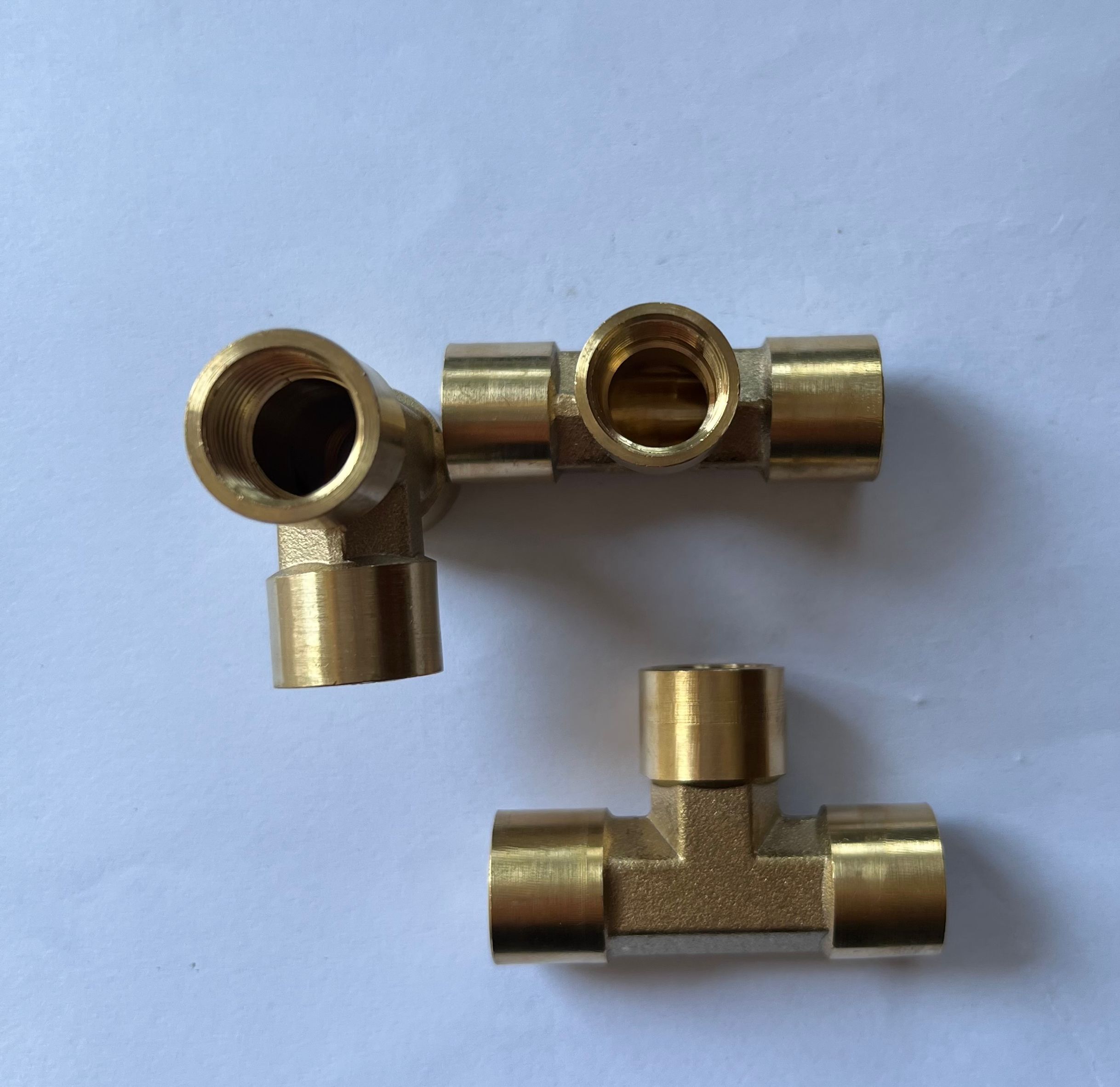 内螺纹三通接头二分丝铜