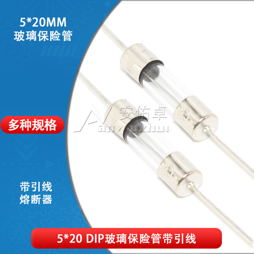 带引脚玻璃保险管丝熔断