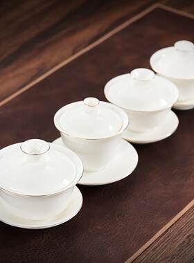 盖碗茶杯白瓷具陶古代三