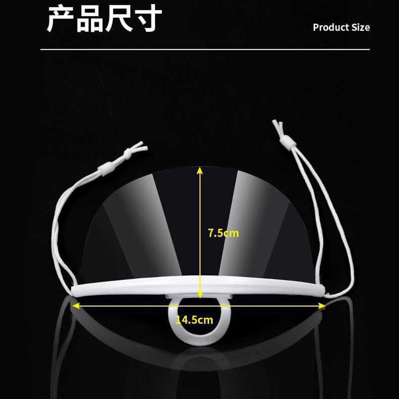 透明口罩餐饮专用厨房餐厅厨师食品塑料透明包装防雾口水卫生微笑
