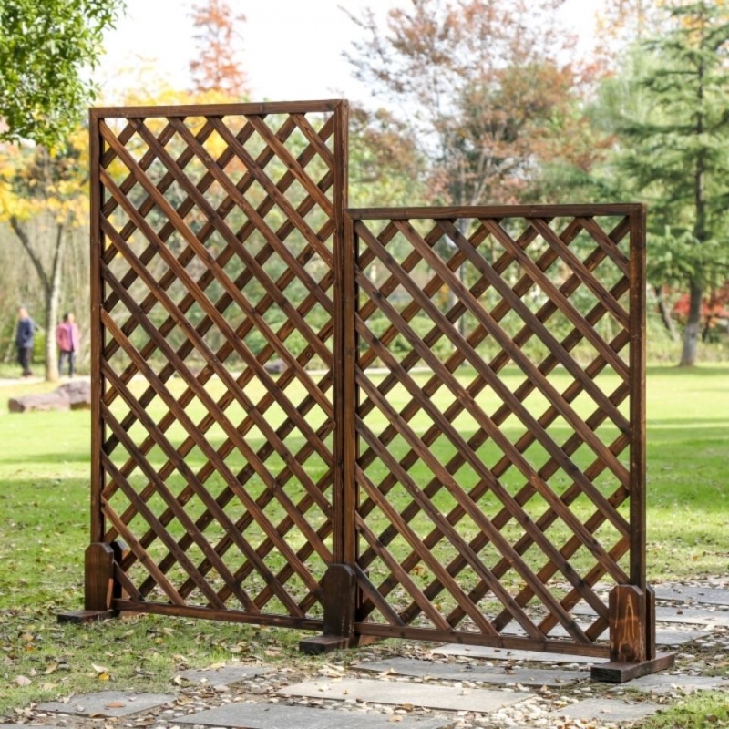 防腐木栅栏围网格片阳台