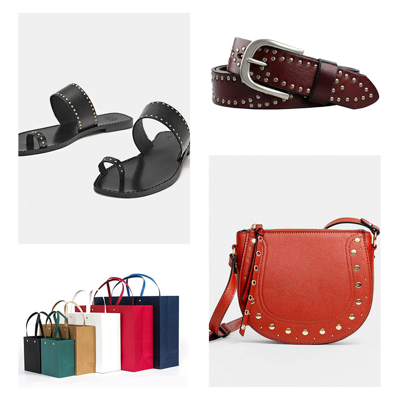 铁双面子母铆钉扣黑色烤漆金属彩色挂绳撞钉装饰手提袋纸袋扣子8