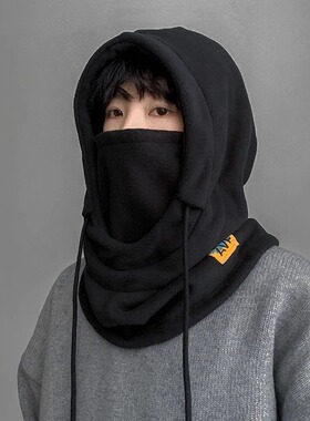 保暖帽子男士冬季头套围