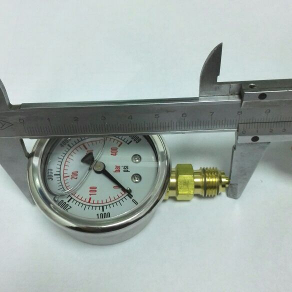 防震压力表 yn-50 0-400bar 6000psi 铜螺纹1/4bsp Φ51-58mm