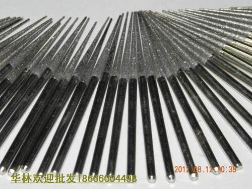 3MM柄大尖针 加长金刚石磨针 玉石磨（钻）孔针 雕刻磨头 尖型