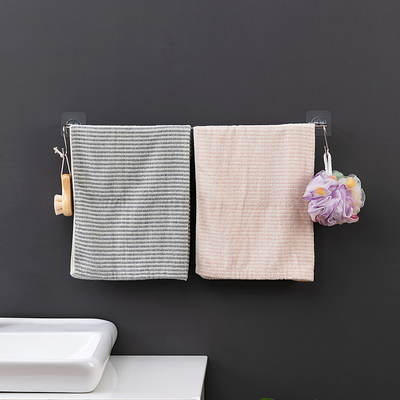 卫生间毛巾架单杆吸盘免