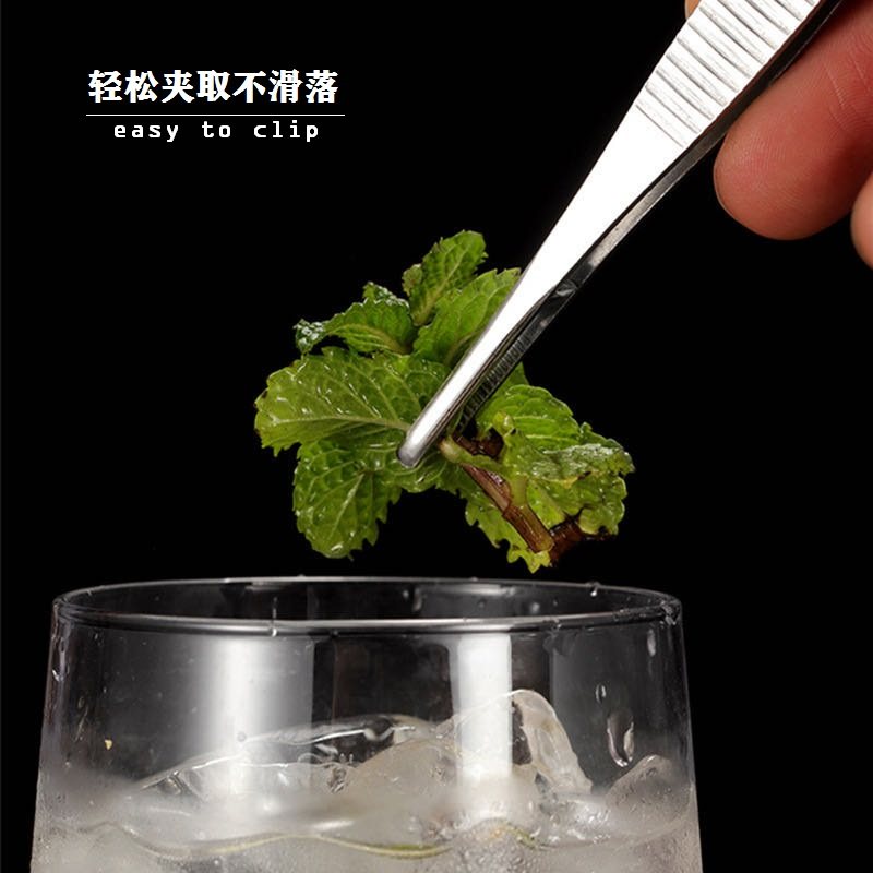 不锈钢尖头镊子加厚夹薄荷叶工具酒吧调酒鸡尾酒装饰物夹子食物镊,农机/农具/农膜,叉,淘宝优惠券,粉丝福利购,淘宝优惠卷