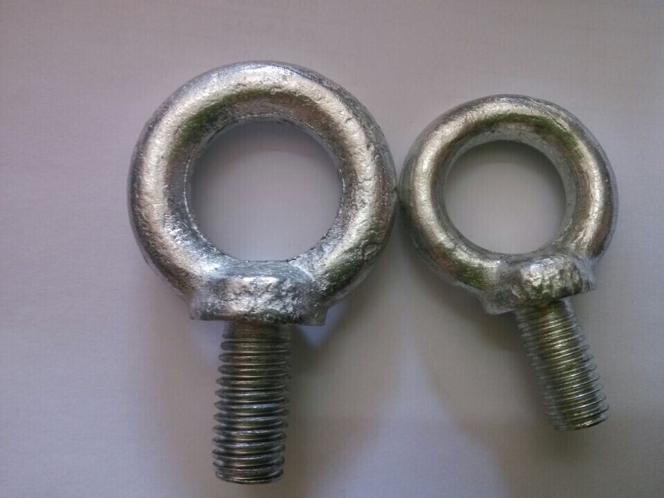 温标gb825 普通4.8级镀白锌吊环螺丝 起重螺栓 圆环螺栓 m6~m36
