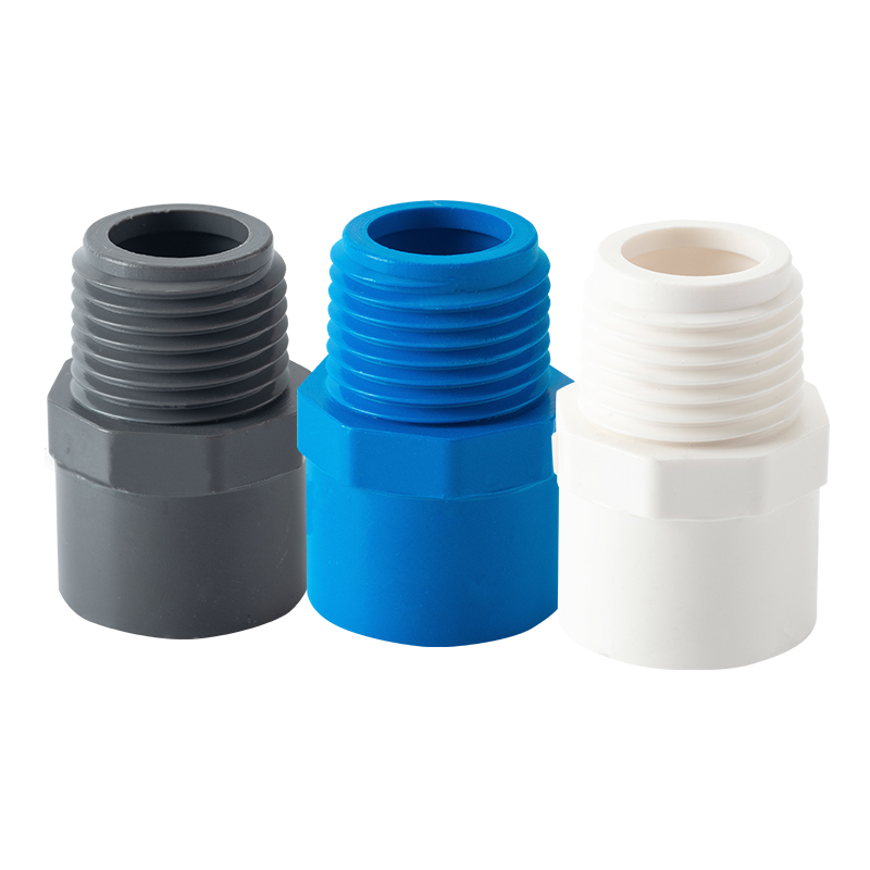 给水管外牙直接通丝头白